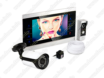 Комплект видеодомофона HDcom S-104 и беспроводная микро камера + уличная камера